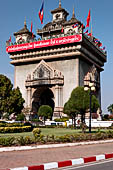 Vientiane , Laos. The Patuxai arch. 